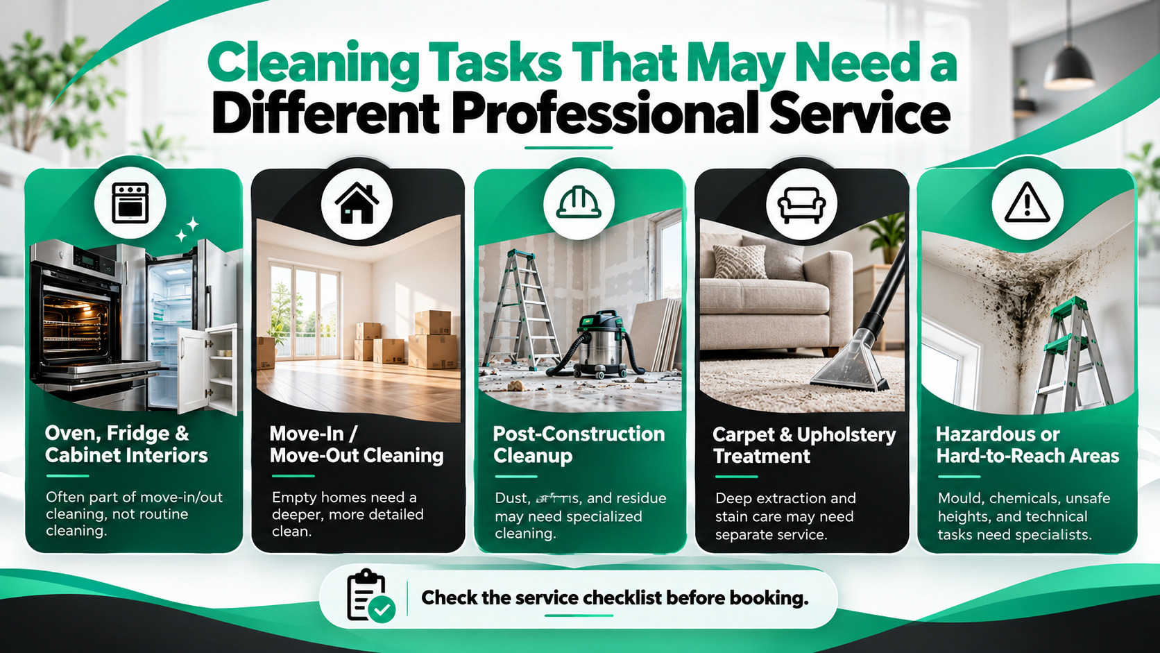 Cleaning Tasks That May Need a Different Professional Service